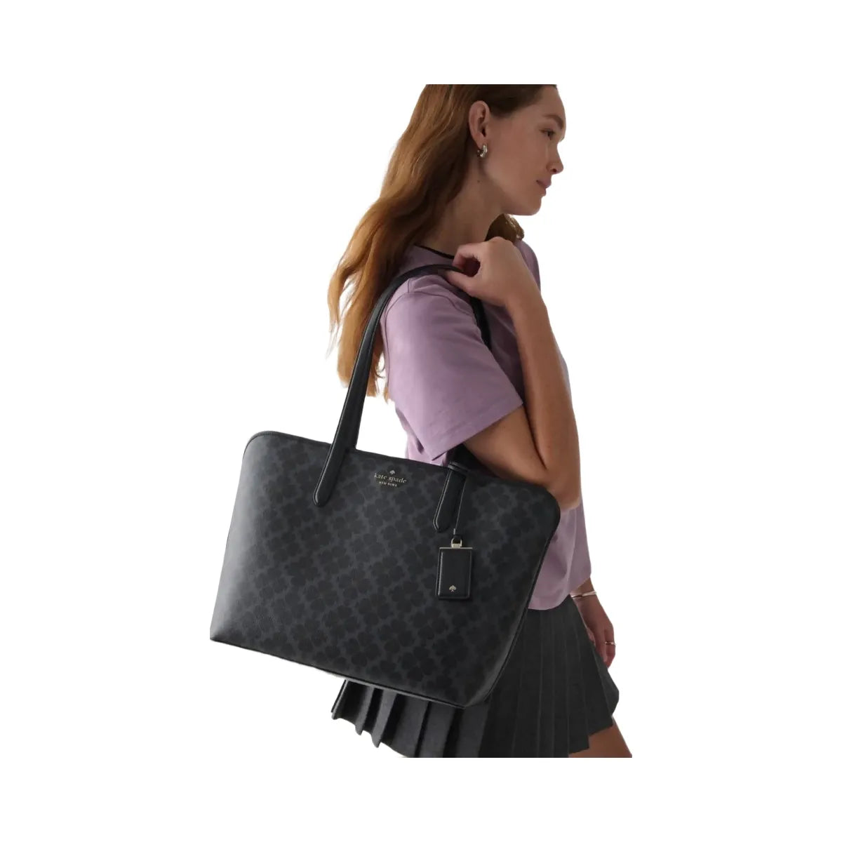 Kate Spade Signature Spade Flower Large Tote Black