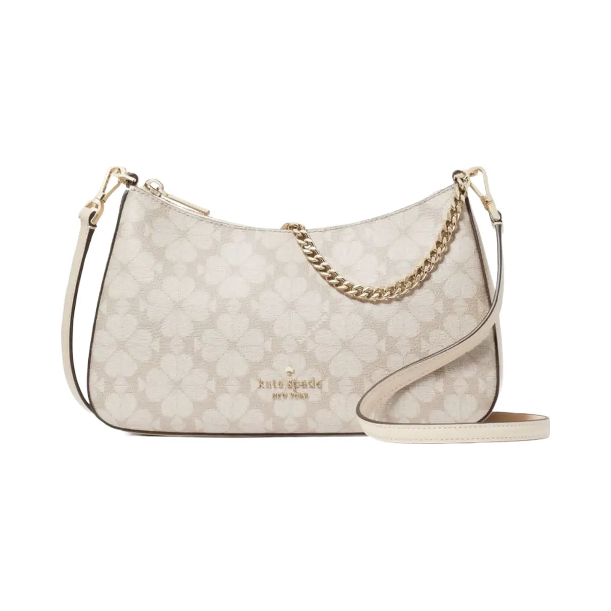 Kate Spade Signature Spade Flower Medium Convertible Crossbody Dark Beige Multi