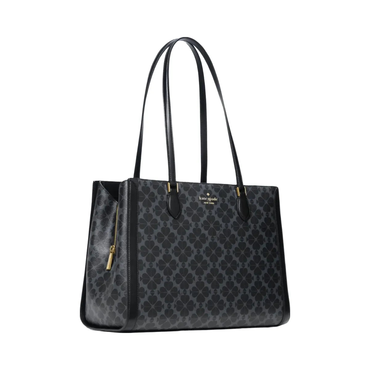 Kate Spade Signature Spade Flower East West Large Laptop Tote Black