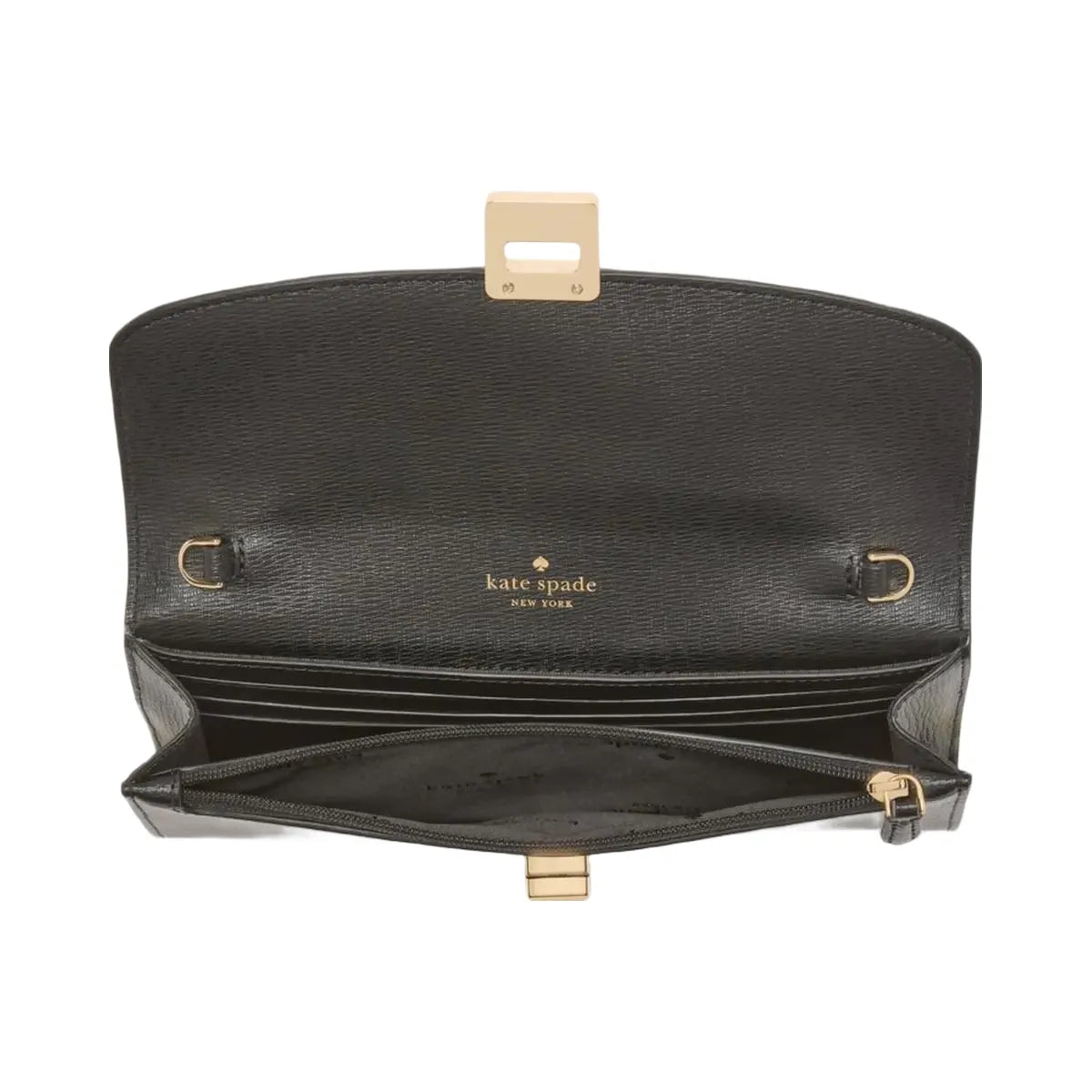 Kate Spade Phoebe Turnlock Wallet on chain Black