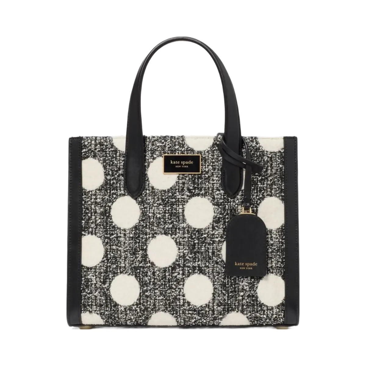 Kate Spade Manhattan Dot Tweed Small Tote Black Multi