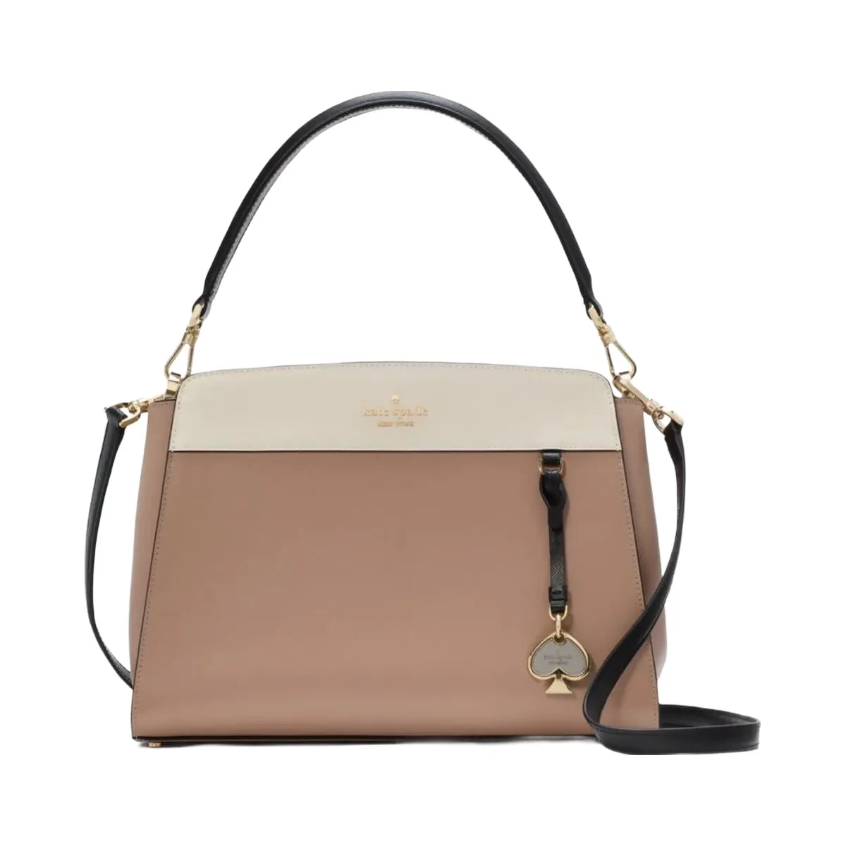 Kate Spade Madison Medium Top Handle Satchel Toasted Hazelnut Multi