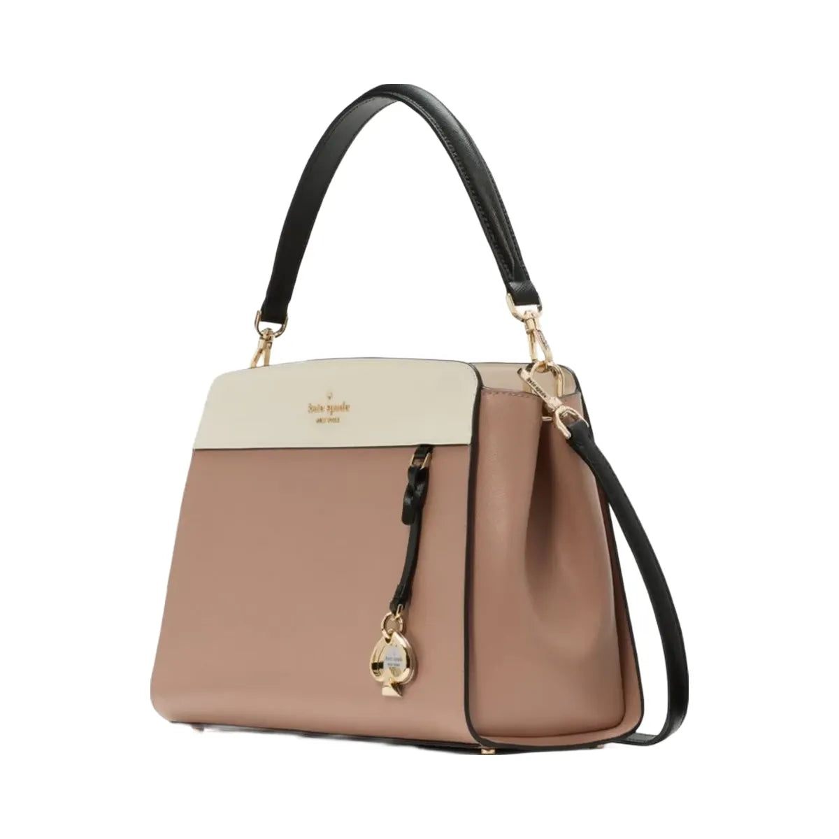 Kate Spade Madison Medium Top Handle Satchel Toasted Hazelnut Multi