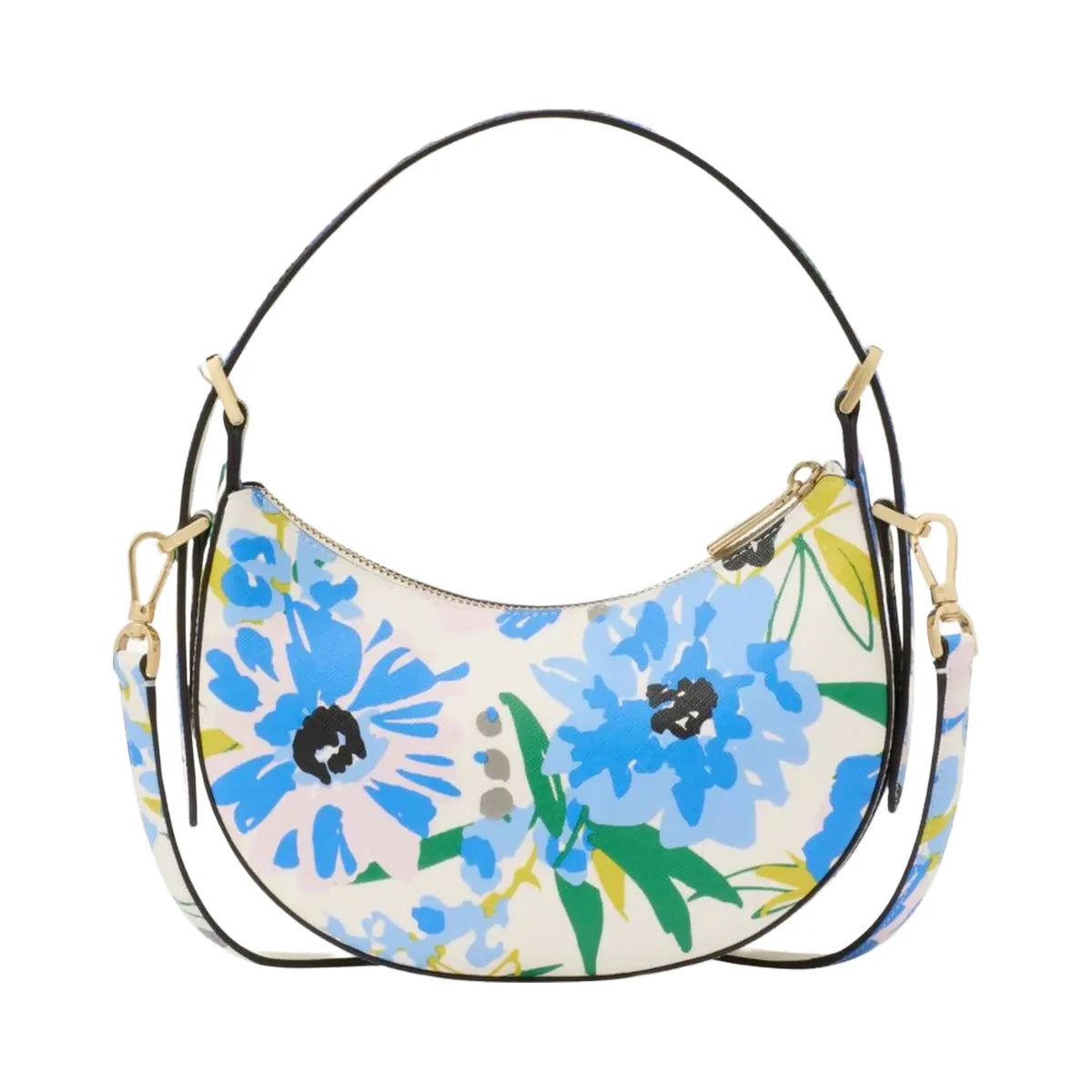 Kate Spade Madison Floral Crescent Shoulder Bag Cream Multi