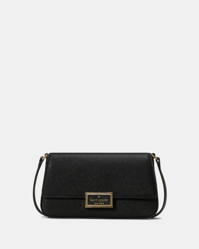 KateSpade Reegan Mini Flap Crossbody Black