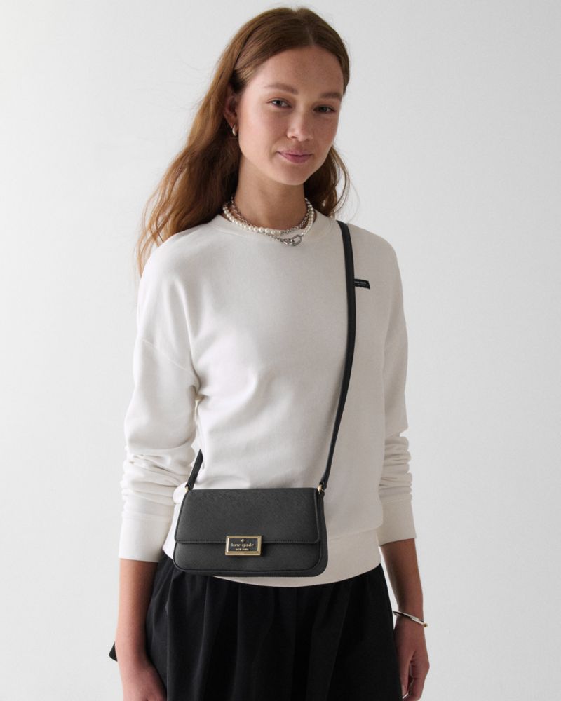 KateSpade Reegan Mini Flap Crossbody Black