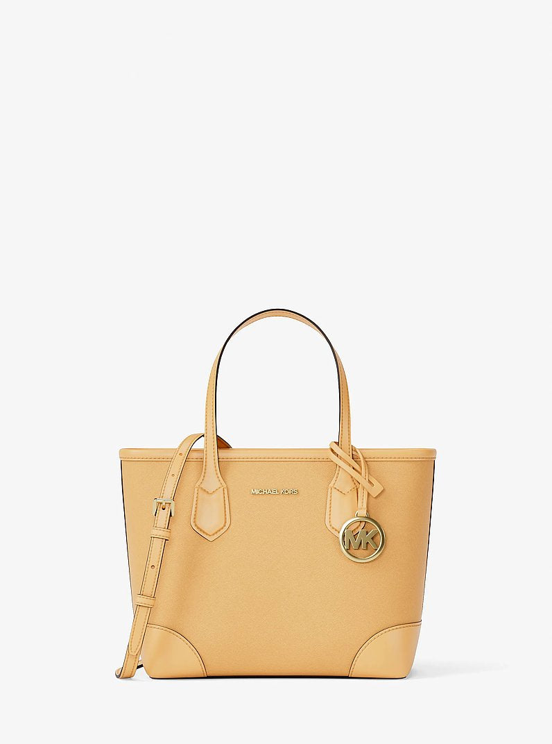 Michael Kors Eva Extra-Small Leather Convertible Tote Bag Honeywheat