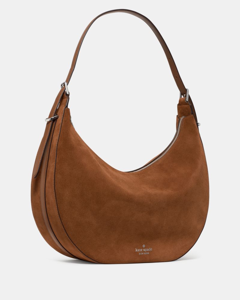 KateSpade Nova Suede Large Shoulder Bag Warm Gingerbread