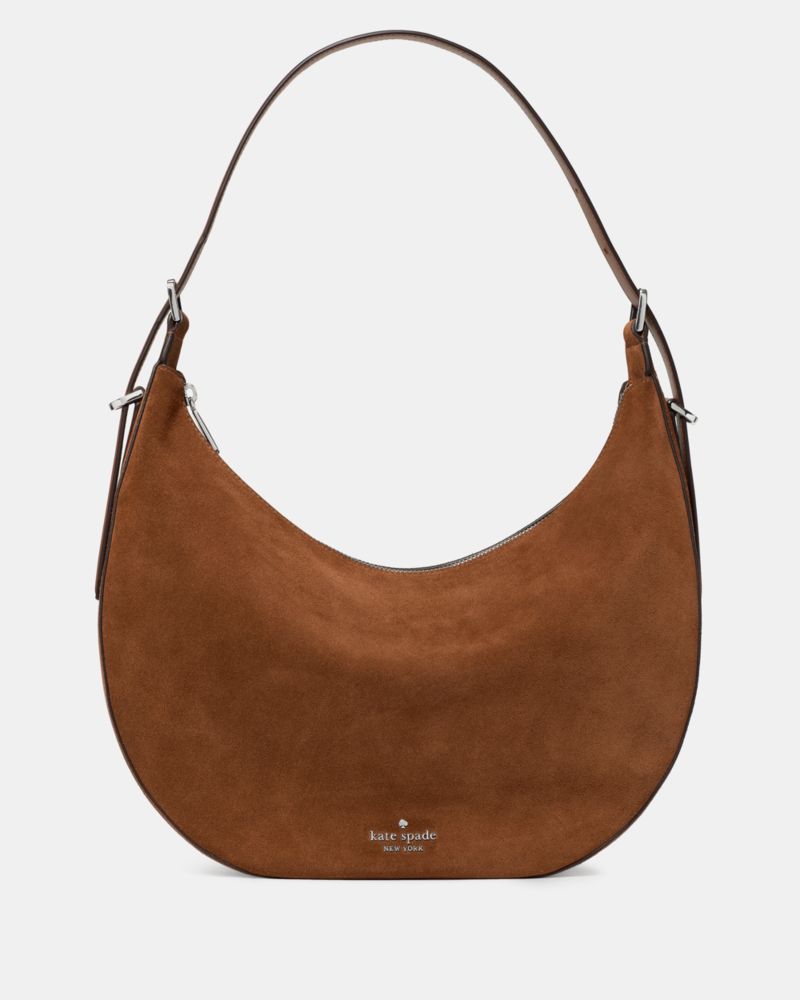 KateSpade Nova Suede Large Shoulder Bag Warm Gingerbread