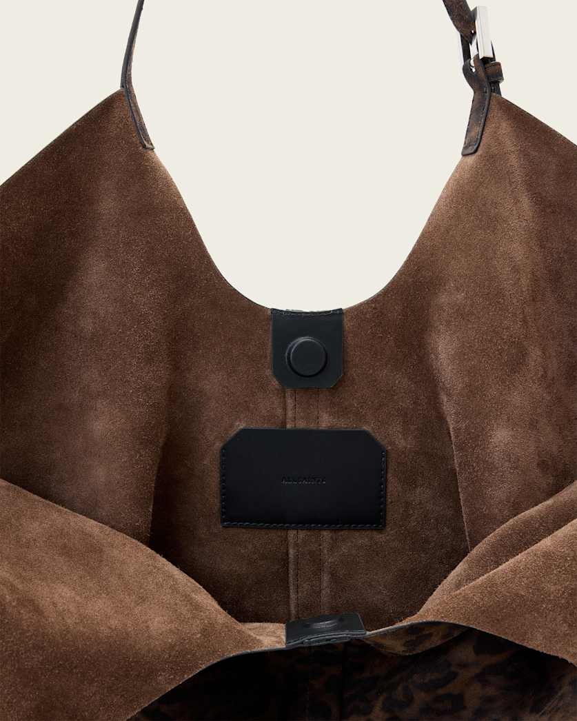 AllSaints Ara Leopard Print Tote Bag Women's Leopard Brown Women's