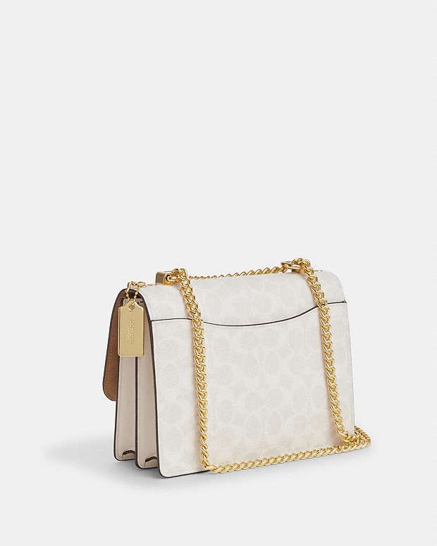 Coach Klare Crossbody Bag In Signature Canvas Signature Canvas-Gold-White-Chalk