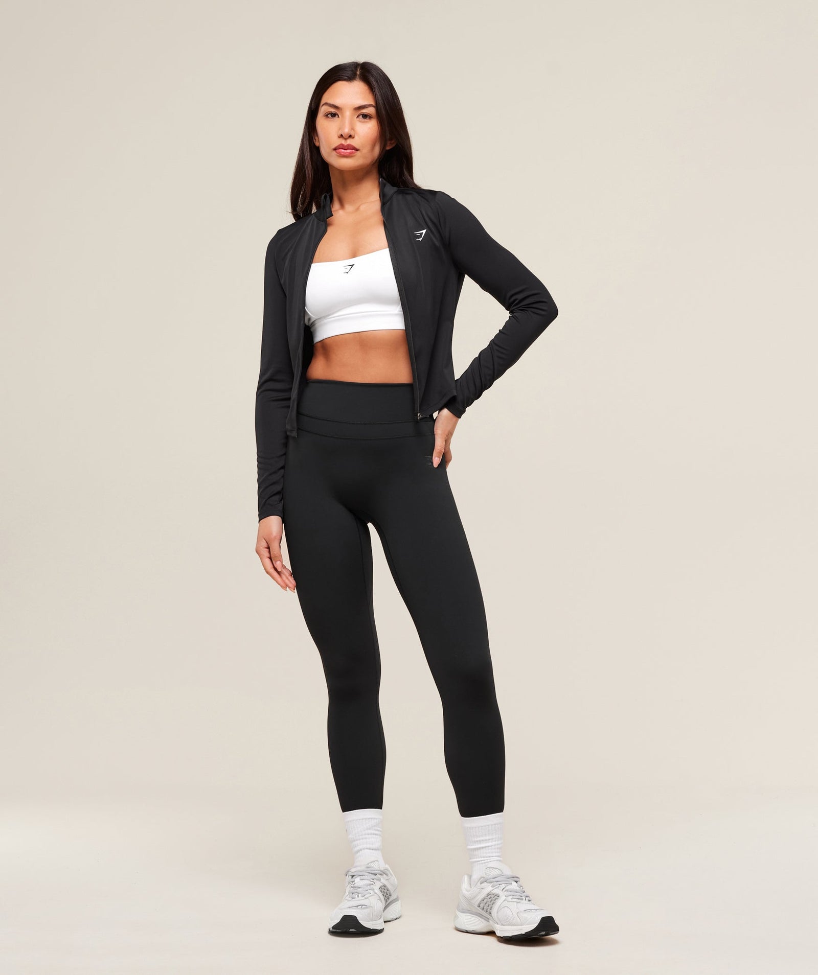 Women's Gymshark Training Zip Up Jacket Black