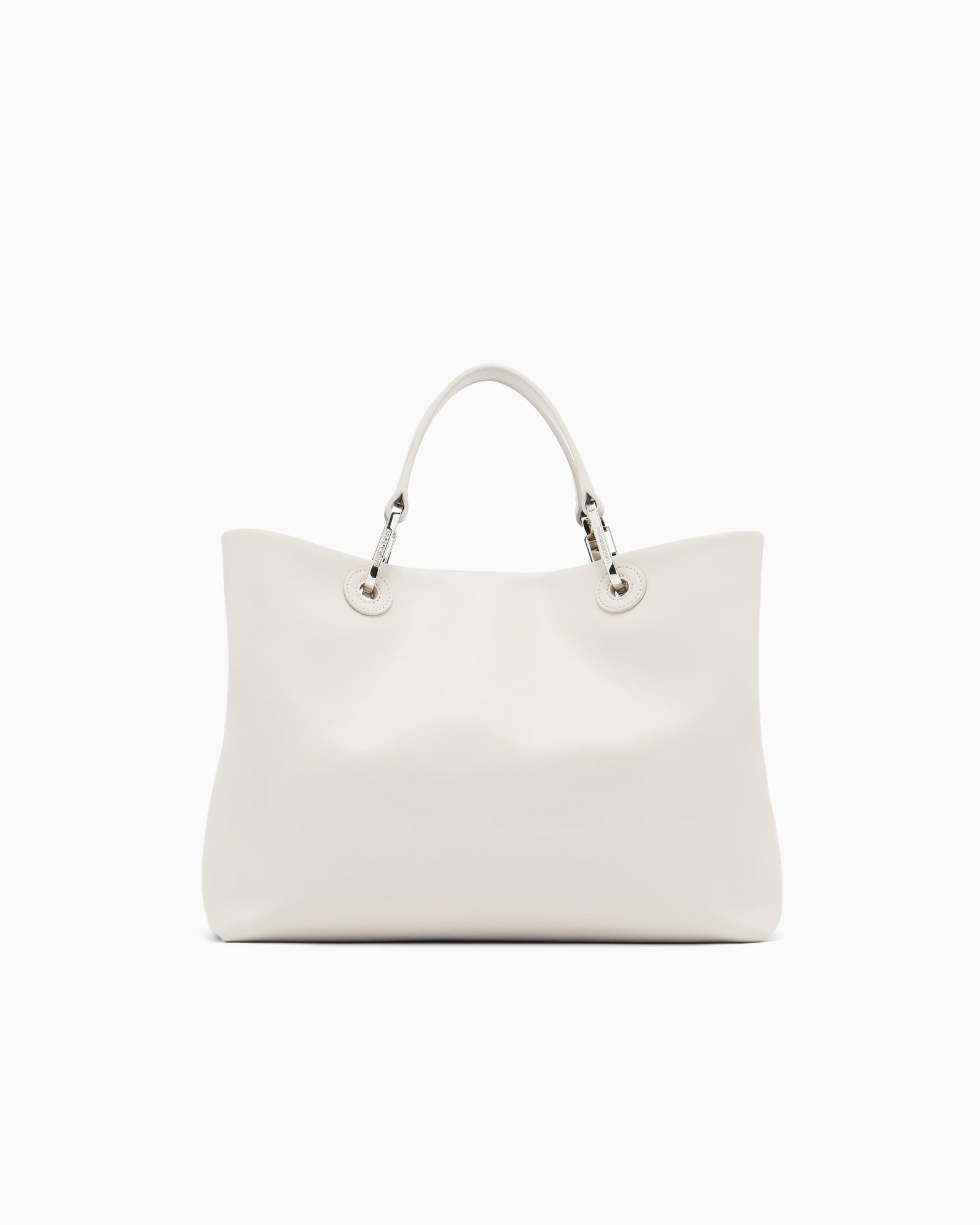 Emporio Armani MyEA medium shopper bag in nappa leather with a zebra-striped logo