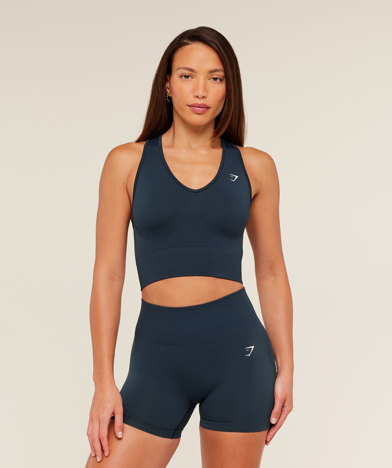 Women's Gymshark Everyday Seamless Crop Tank Navy
