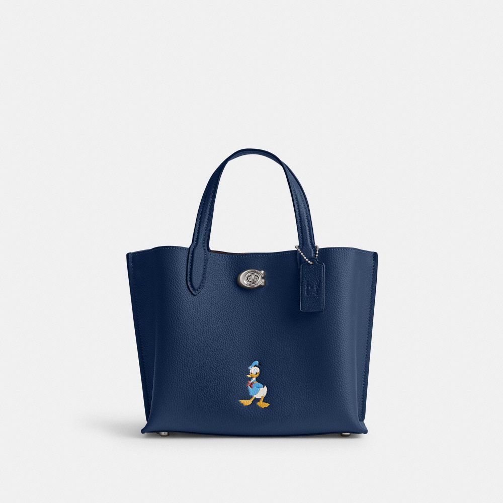 Disney X Coach Willow Tote Bag 24 With Donald Duck
