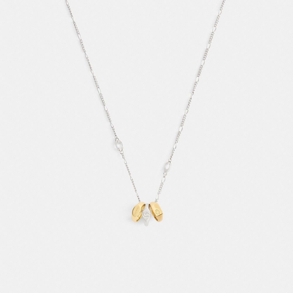 Signet Ring Rondell Pendant Necklace