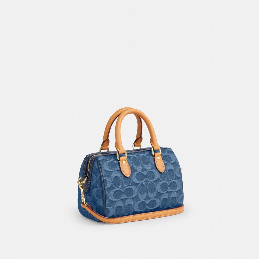 Mini Rowan Crossbody Bag In Signature Denim