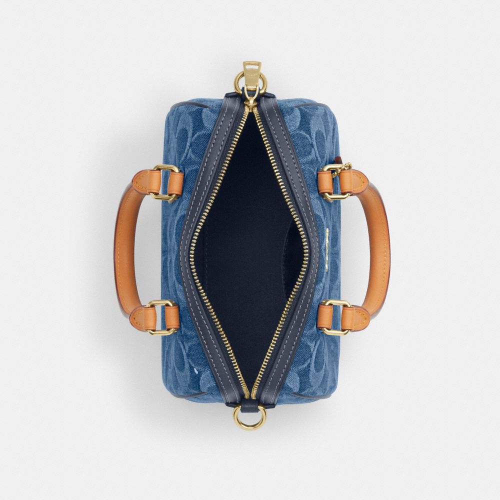 Mini Rowan Crossbody Bag In Signature Denim
