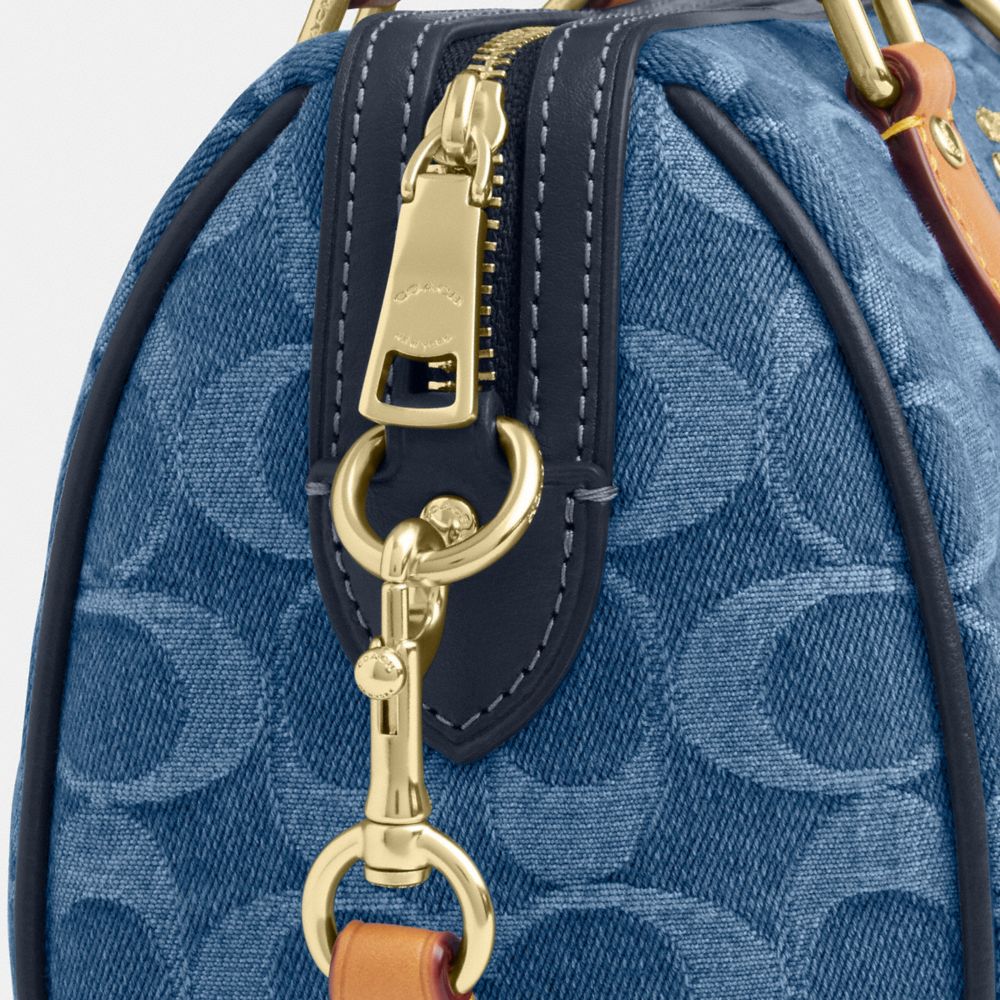 Mini Rowan Crossbody Bag In Signature Denim