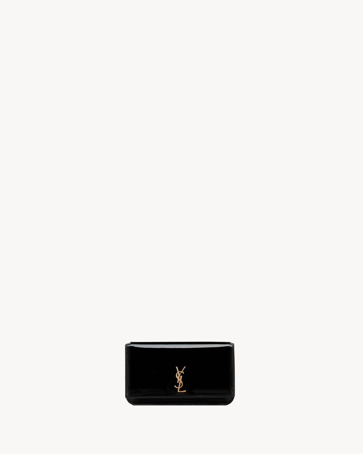 CASSANDRE phone holder IN PATENT LEATHER BLACK