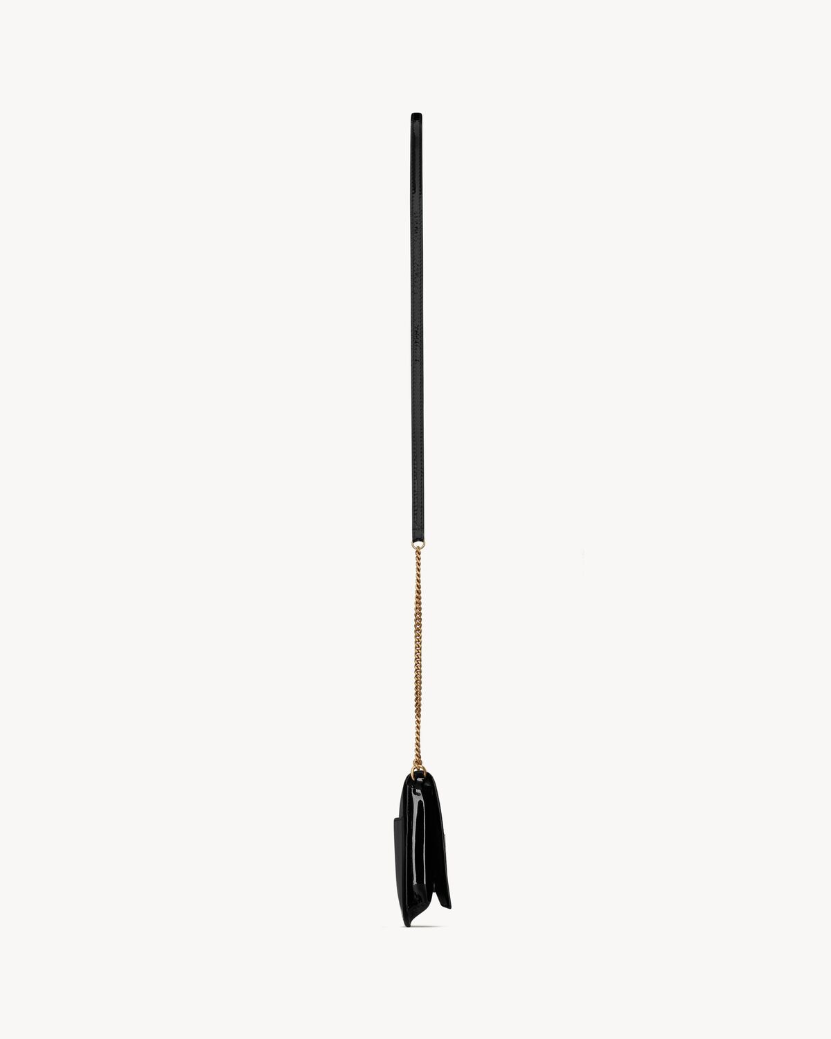 CASSANDRE phone holder IN PATENT LEATHER BLACK