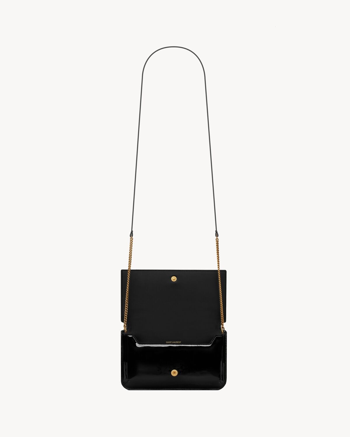 CASSANDRE phone holder IN PATENT LEATHER BLACK