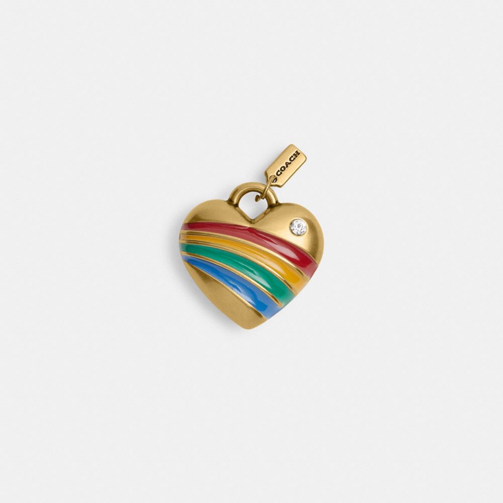 Rainbow Heart Shoelace Charm