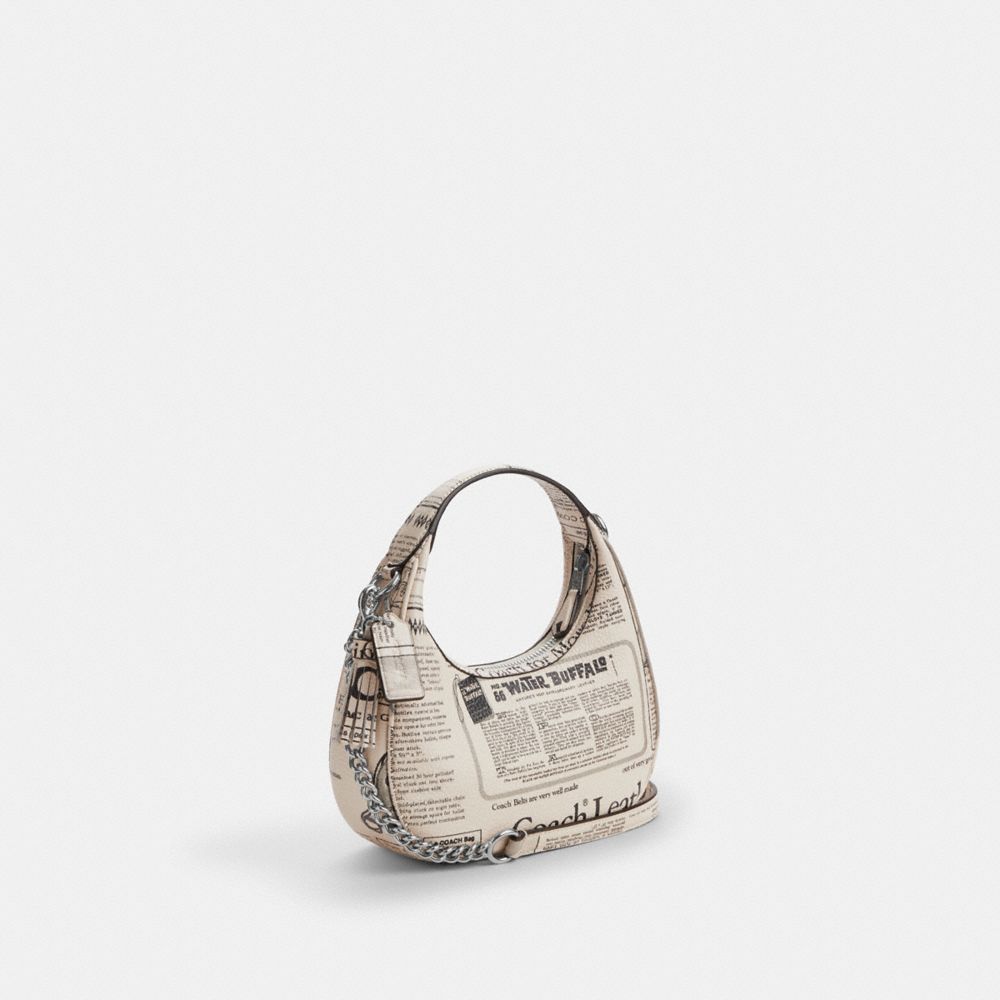 Carmen Mini Crossbody Bag With Newspaper Print