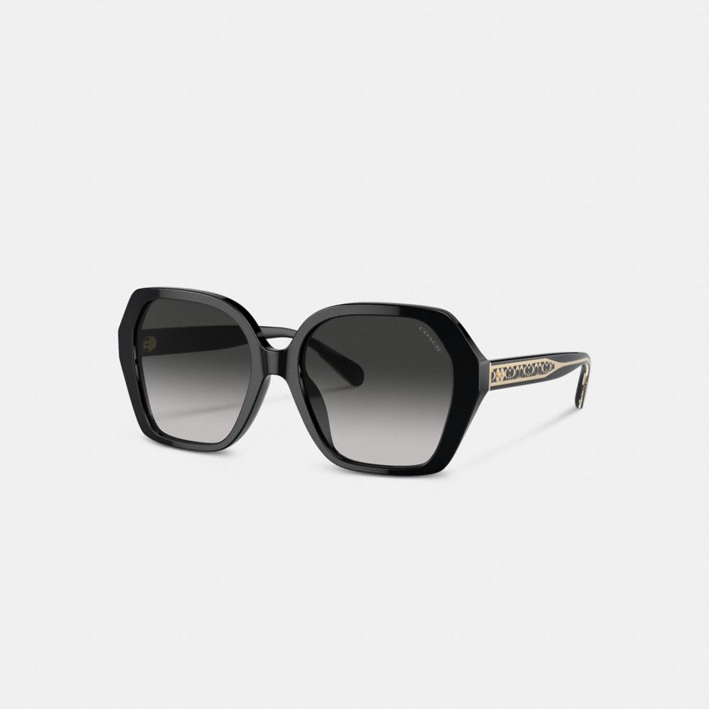 Signature Ombré Geometric Square Sunglasses