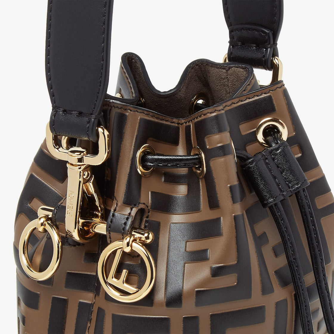 Mon Tresor Brown leather mini-bag