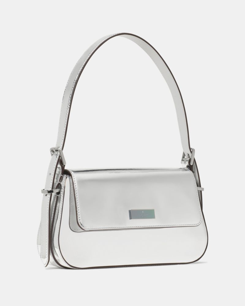 Bridget Mirror Metallic Small Flap Shoulder