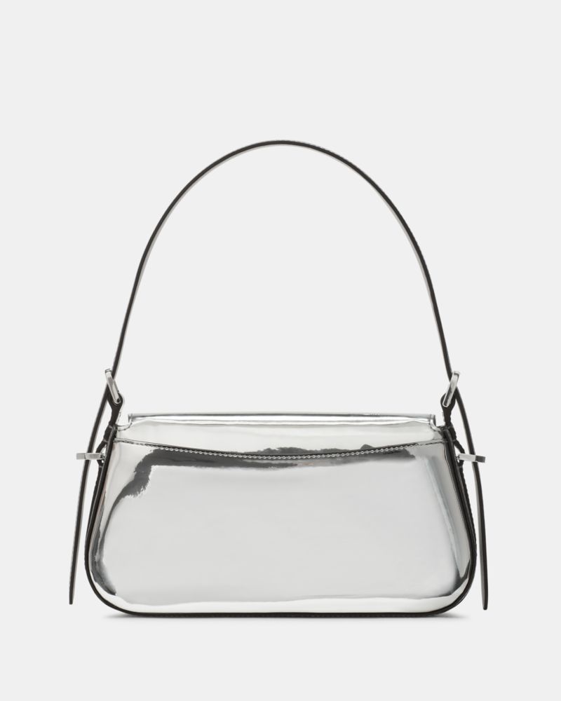 Bridget Mirror Metallic Small Flap Shoulder