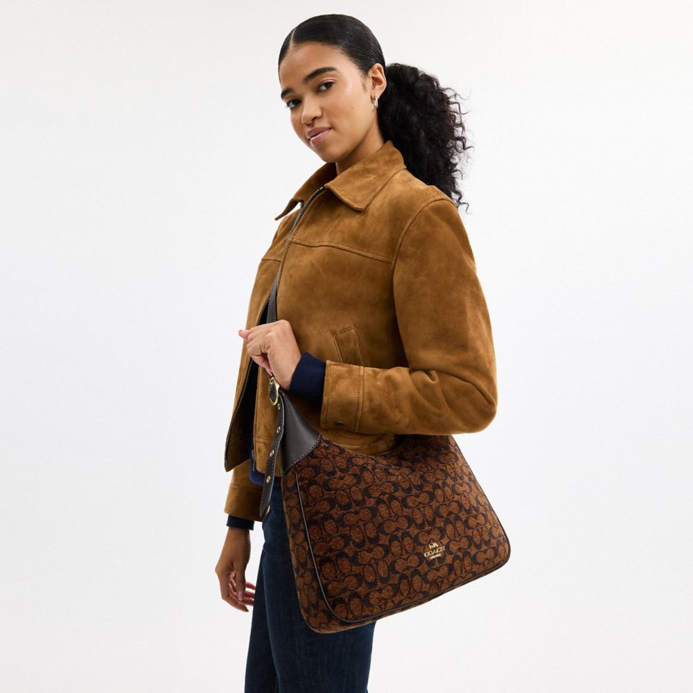 Ella Shoulder Bag In Signature Chenille