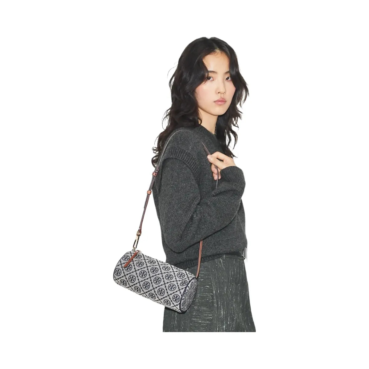 Tory Burch T Monogram Cylinder Bag Tory Navy