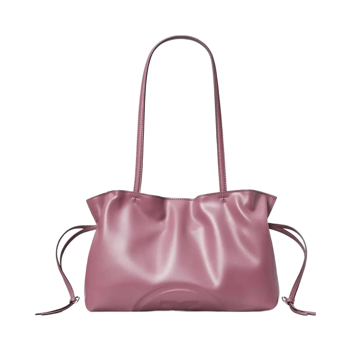 Tory Burch Small Ella natuura Drawstring Tote Plum Haze