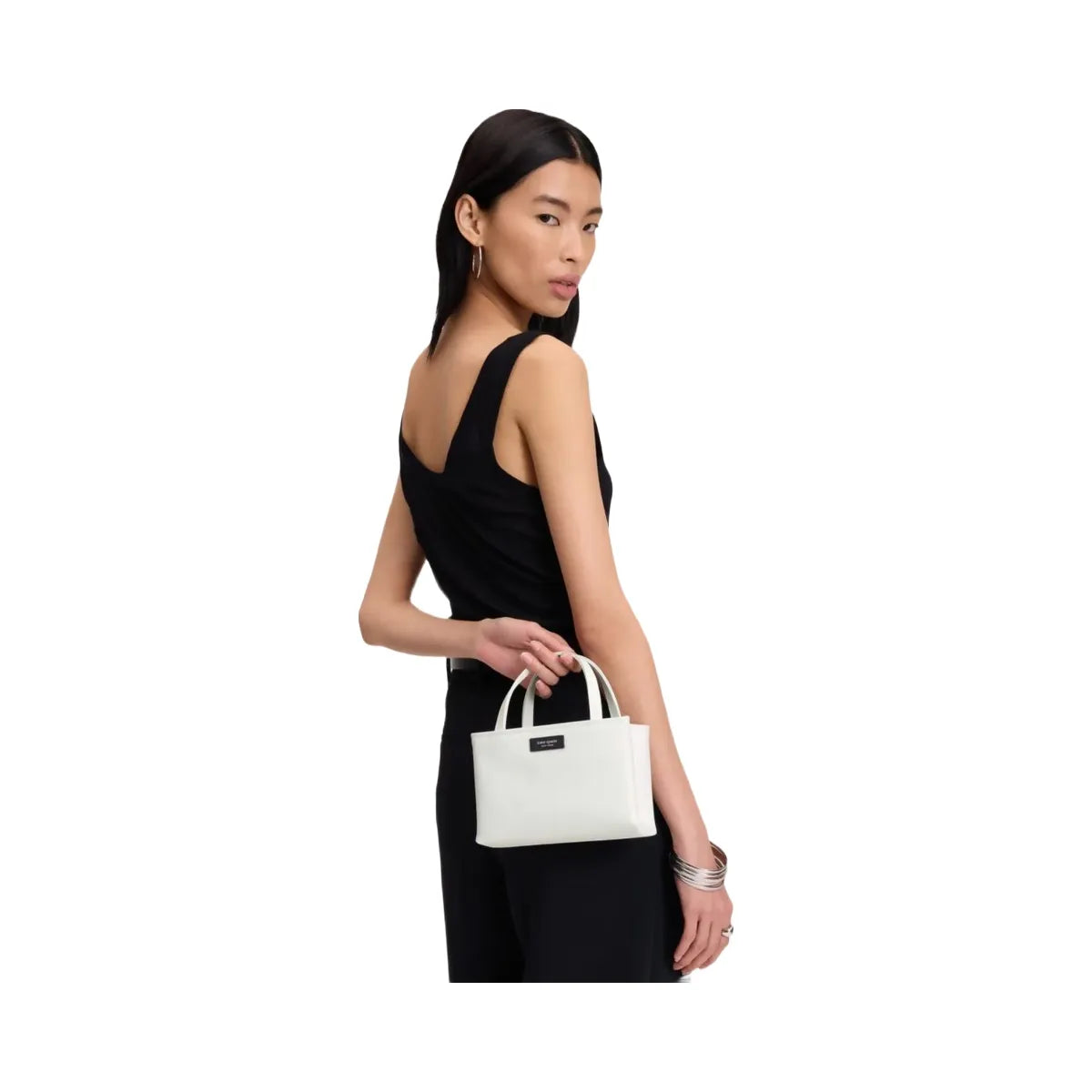 Kate Spade Sam Icon Ksnyl Mini Tote Bag White Dove
