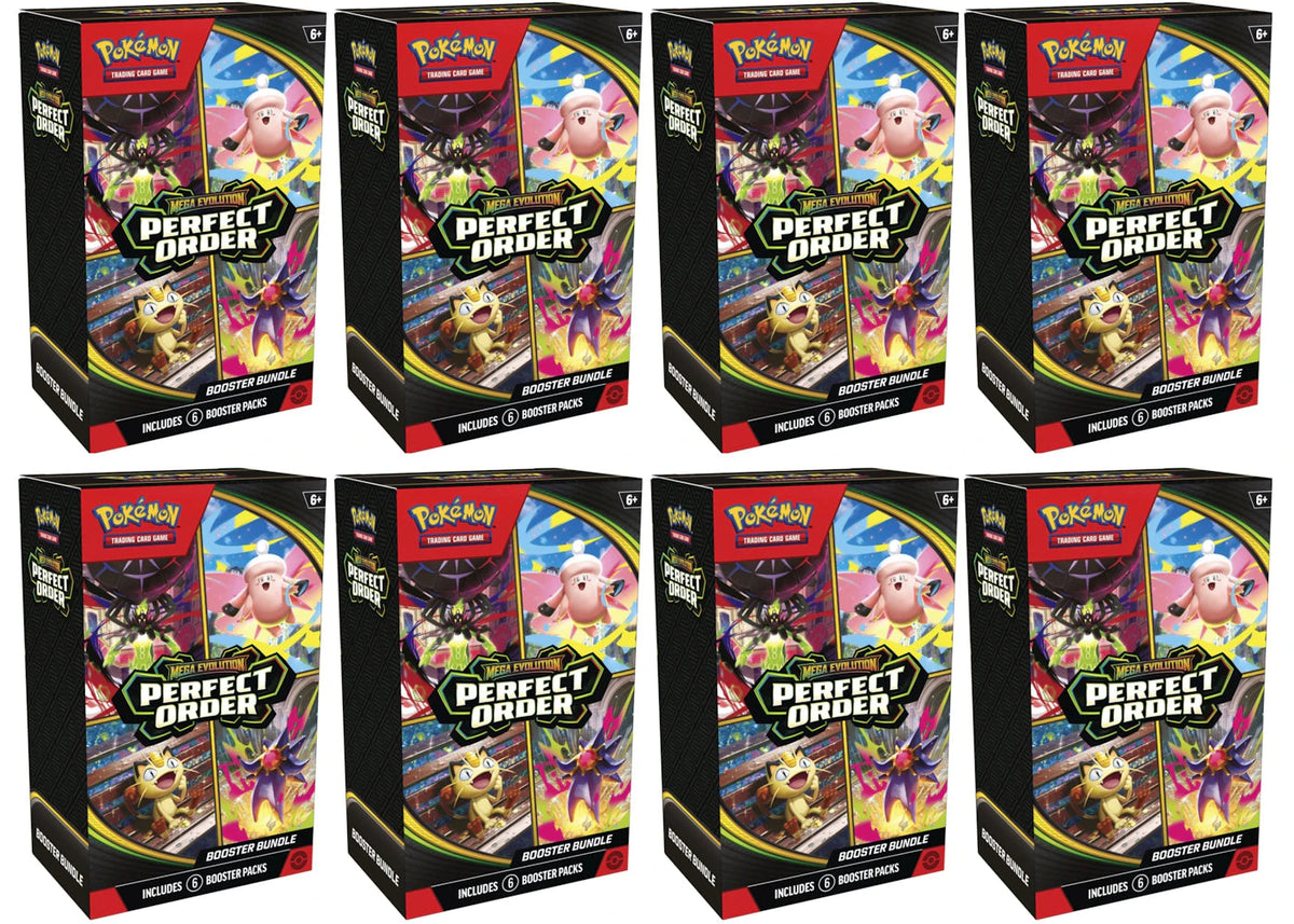 2026 Pokemon Mega Evolution Perfect Order Booster Bundle 8X Lot