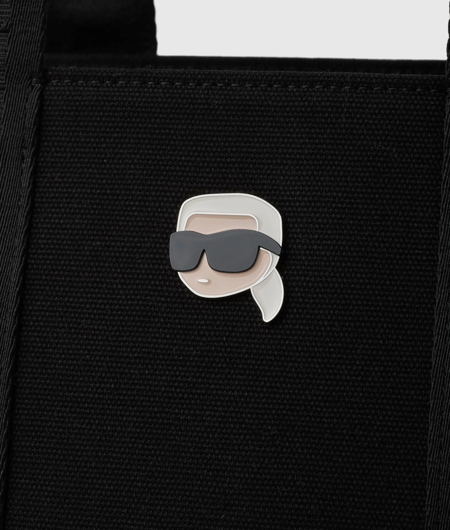 KarlLagerfeld Ikon Pin Square Tote Bag Black