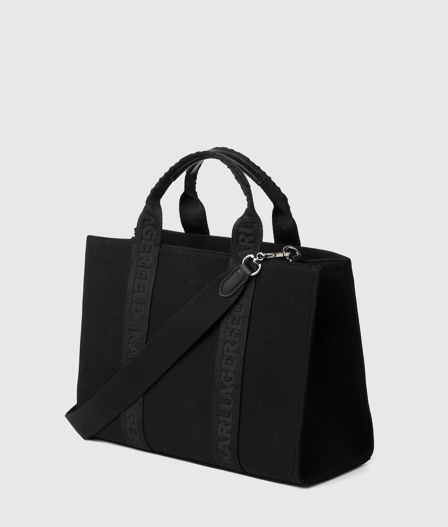 KarlLagerfeld Ikon Pin Square Tote Bag Black