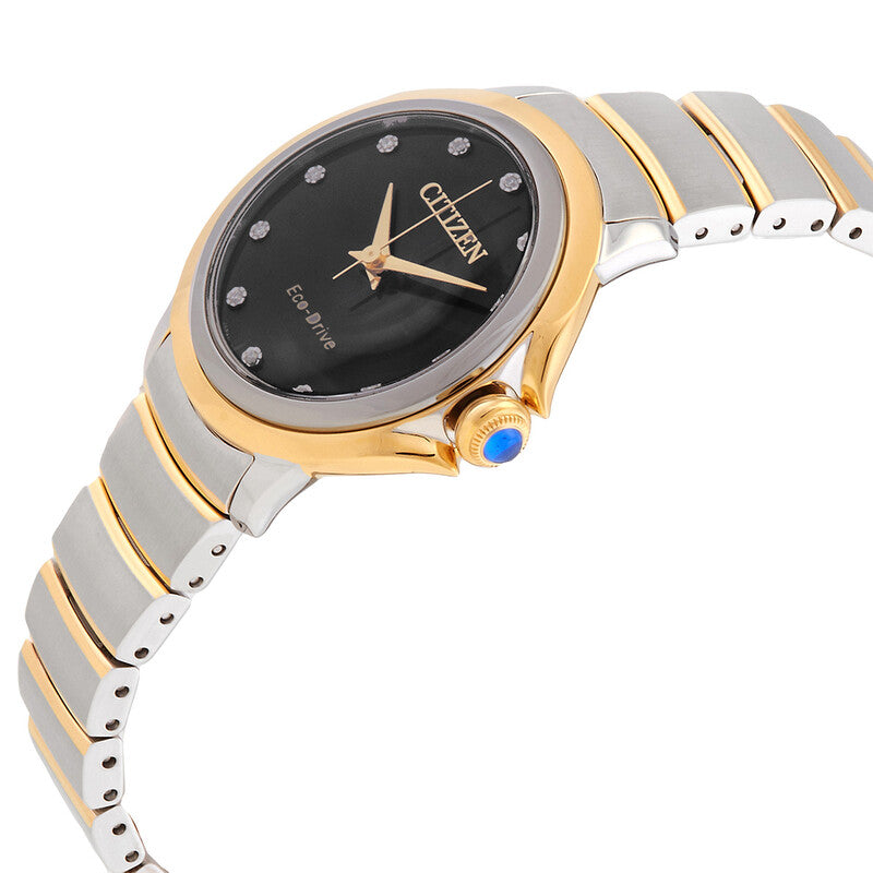Citizen Ceci Diamond Black Dial Two-Tone Women's Watch