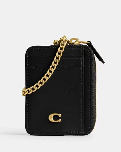 COACH Essential Chain Card Black Case