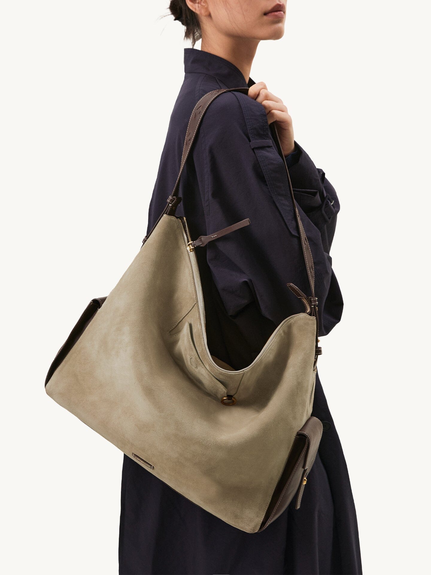 Songmont Extra Large Yore Hobo Bag Dune Suede