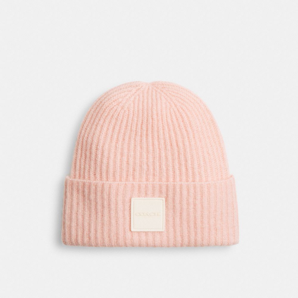 Colorblock Beanie With Rubber Patch