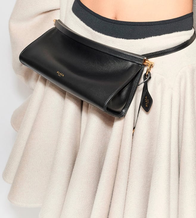 Black Le Click East West Small Shoulder Bag