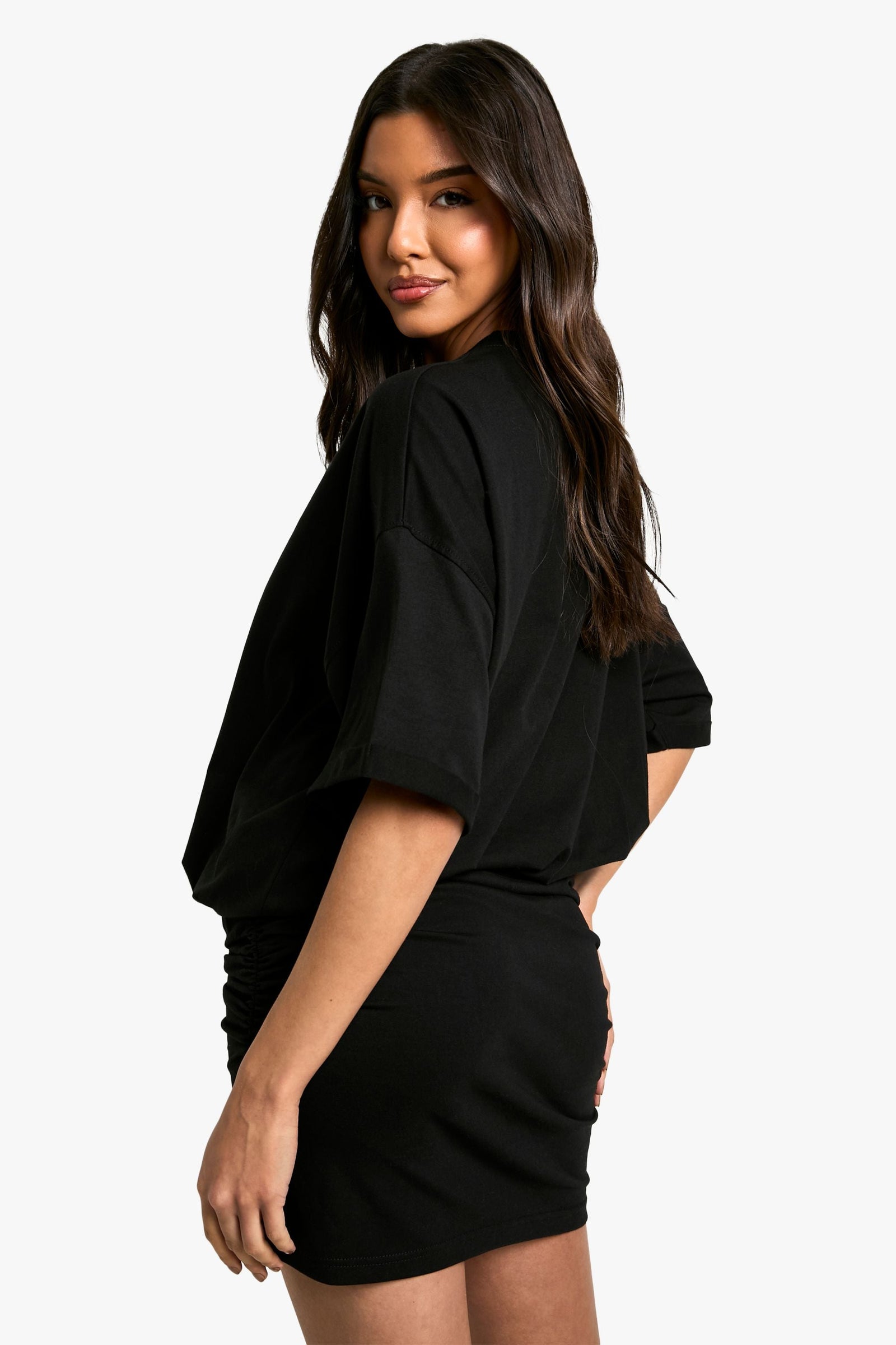 Ruched T-shirt Mini Dress