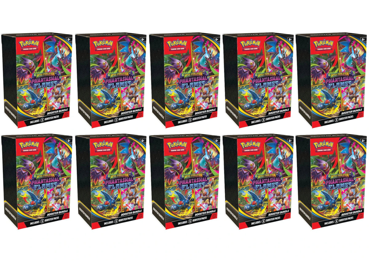 2025 Pokemon Mega Evolution Phantasmal Flames Booster Bundle 10X Lot