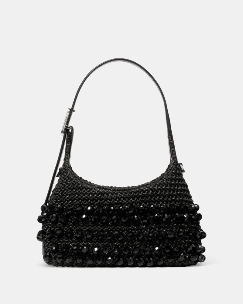 KateSpade 454 Straw Mini Crossbody Bag Black