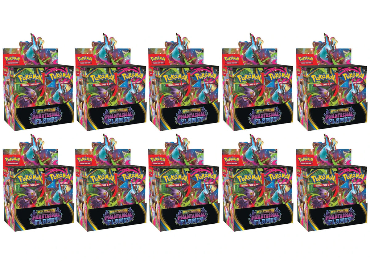 2025 Pokemon Mega Evolution Phantasmal Flames Booster Box 10X Lot