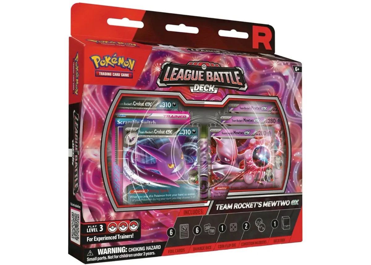 2025 Pokemon Team Rocket Mewtwo Ex League Battle Deck Box