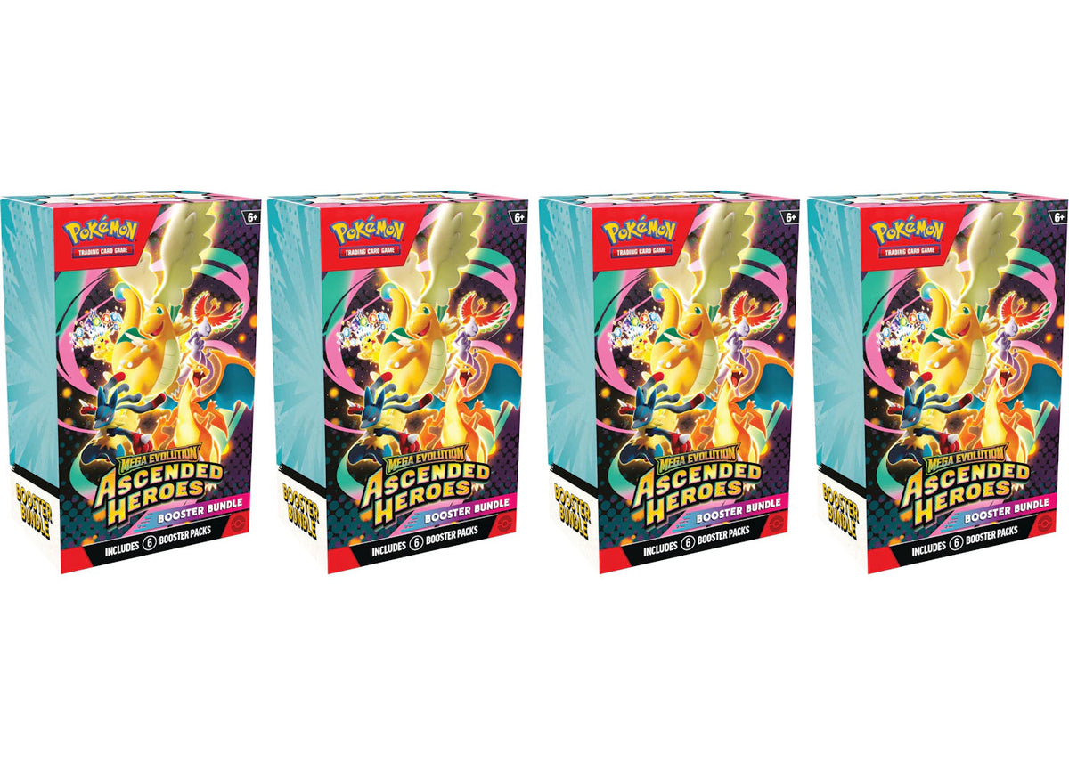 2026 Pokemon Mega Evolution Ascended Heroes Booster Bundle 4X Lot